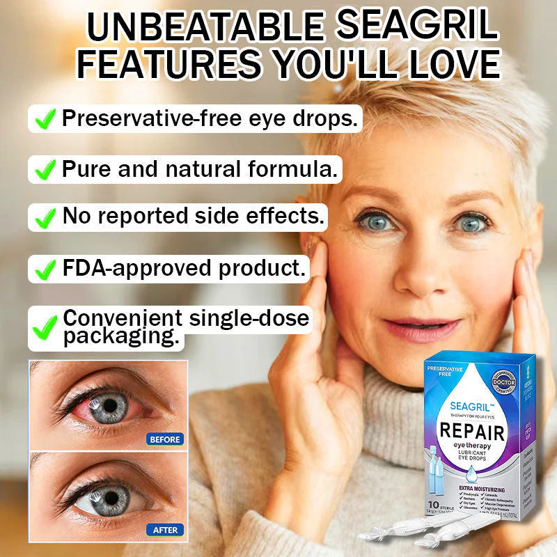 SEAGRIL™ Cataract & Glaucoma Lubricating Eye Drops Doctor Recommended《Free gift vision tester》