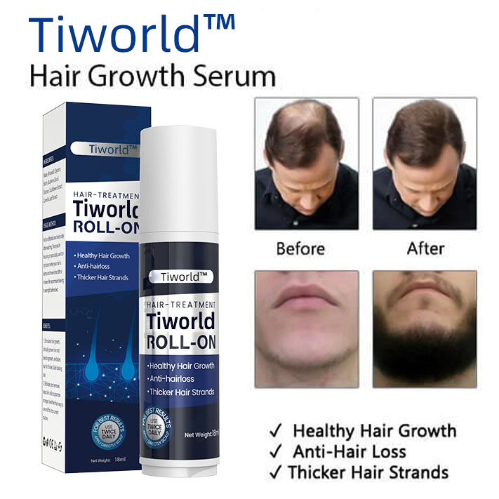 Last Day Promotion 70% OFF - 🔥Put an end to hair loss with《Free gift head massager》 Tiworld Rollerball Serum!