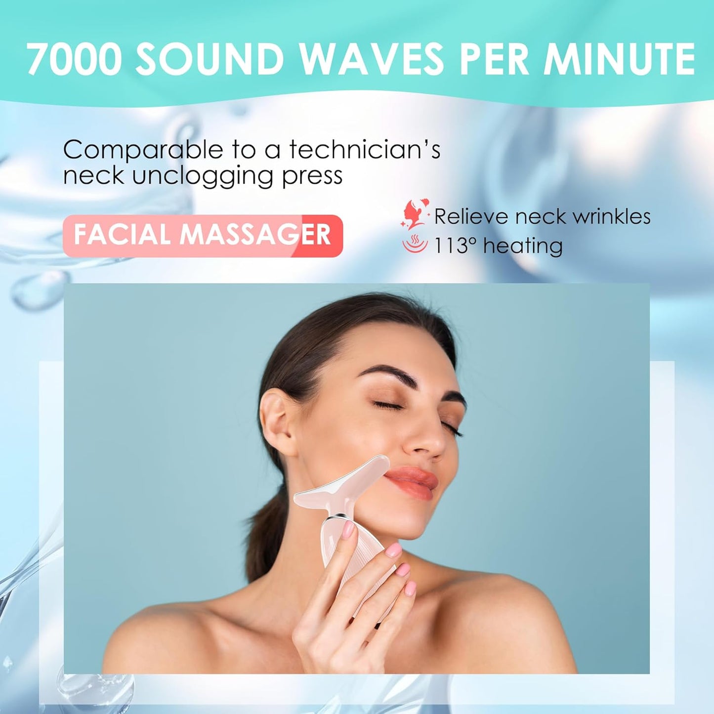 Facial Massager for Face and Neck, Red-Light-Therapy