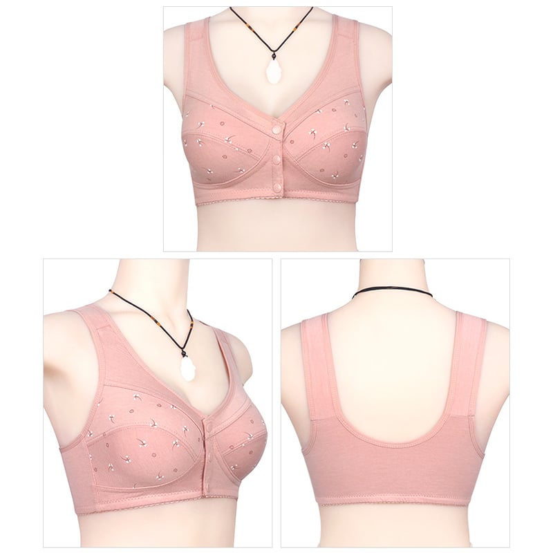 🌹Achetez-en 2, obtenez-en 1 gratuit🌹Design pour soutien-gorge en coton à fermeture frontale senior🎀