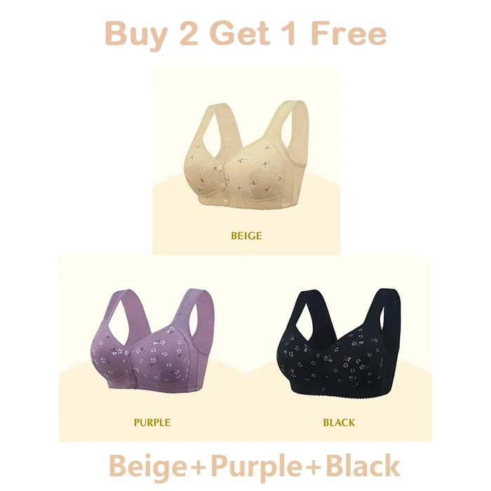 🌹Buy 2 Get 1 Free🌹Design for Senior Front Closure Cotton Bra🎀